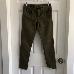 Olive Jcrew toothpick jeans